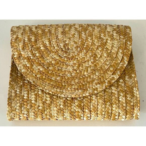 EWC New Straw Envelope Clutch~Casual Summer~Beach~Makeup - Picture 1 of 3